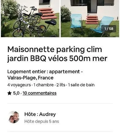 Apartment Plage 4 Personnes A 500m De La Mer Valras-Plage